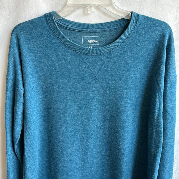Sonoma blue long sleeve asymmetrical oversized top - Picture 2 of 7